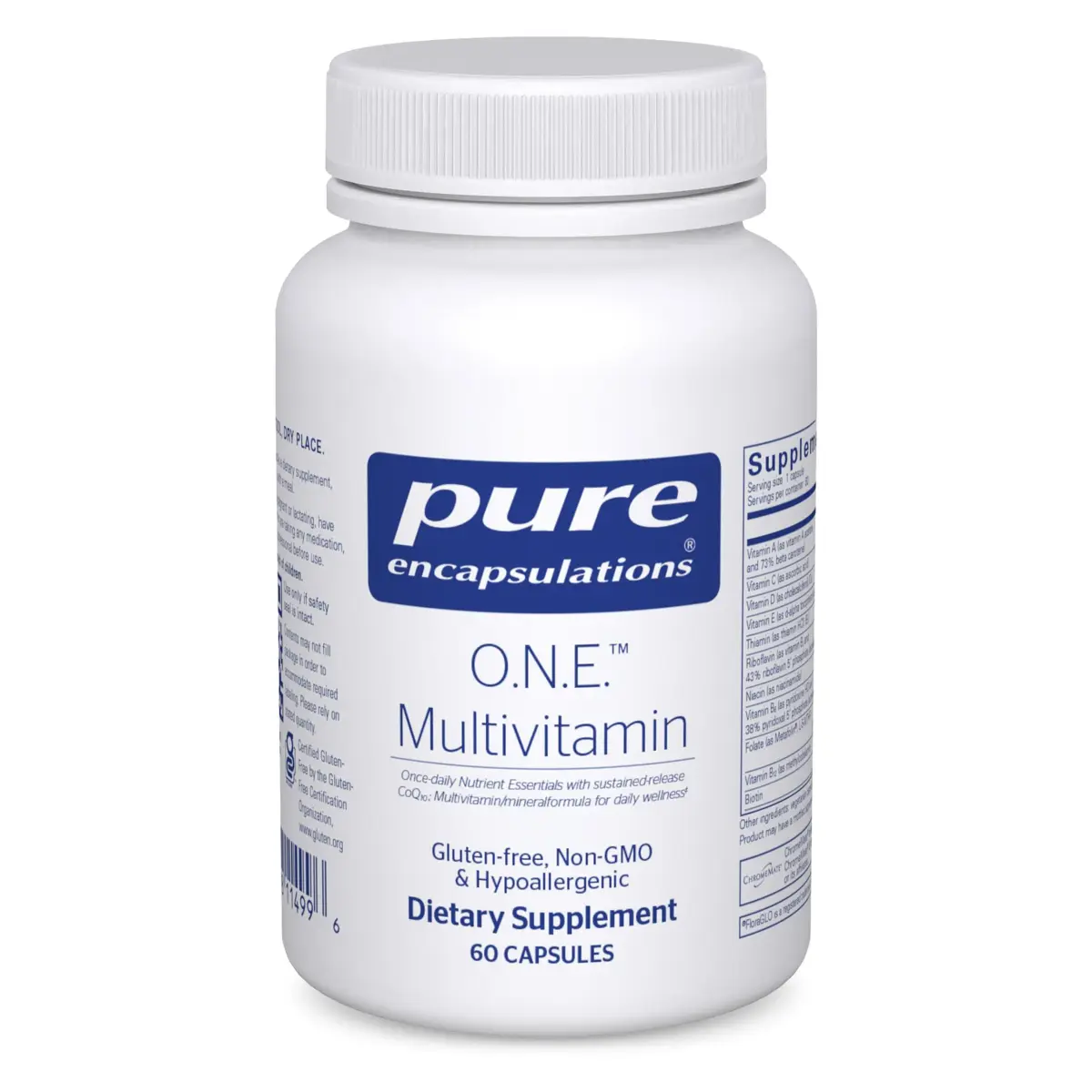 Pure Encapsulations O.N.E. Multivitamin Capsules 60 Count | High Protein Vitamin for Athletes - main product image