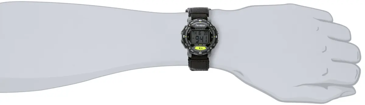 Armitron Sport Unisex Grey Accented Digital Chronograph Watch 42mm (1.65 in) Black Nylon Strap - view 4