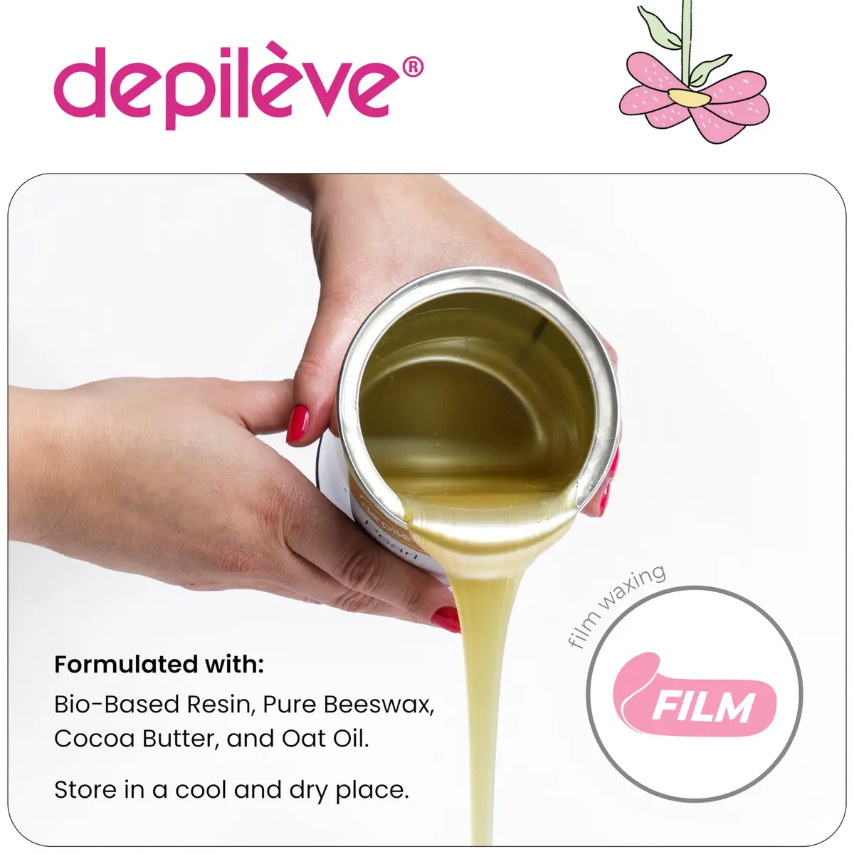 Depileve Hair Removal Wax - Intimate Extra Film Wax for Brazilian & Hollywood, 14 oz | Moisturizing & Soothing for Sensitive Skin - view 4