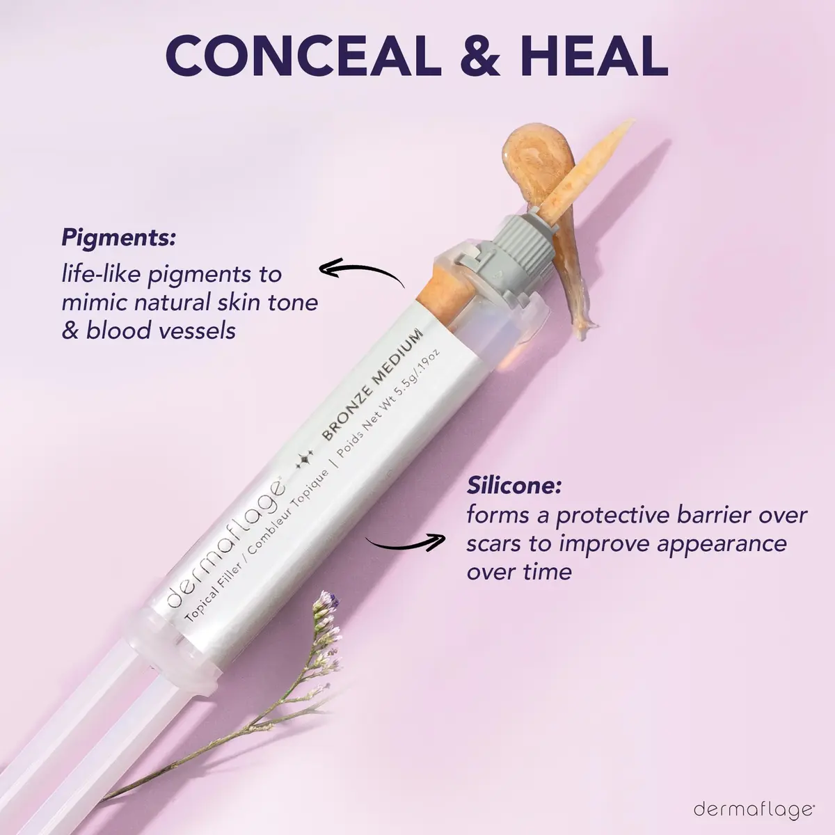 Dermaflage Scar Filler Kit Bronze Medium Waterproof Concealer for Acne Scars Wrinkles Ice Pick Scars Makeup | 1 mo supply - view 5