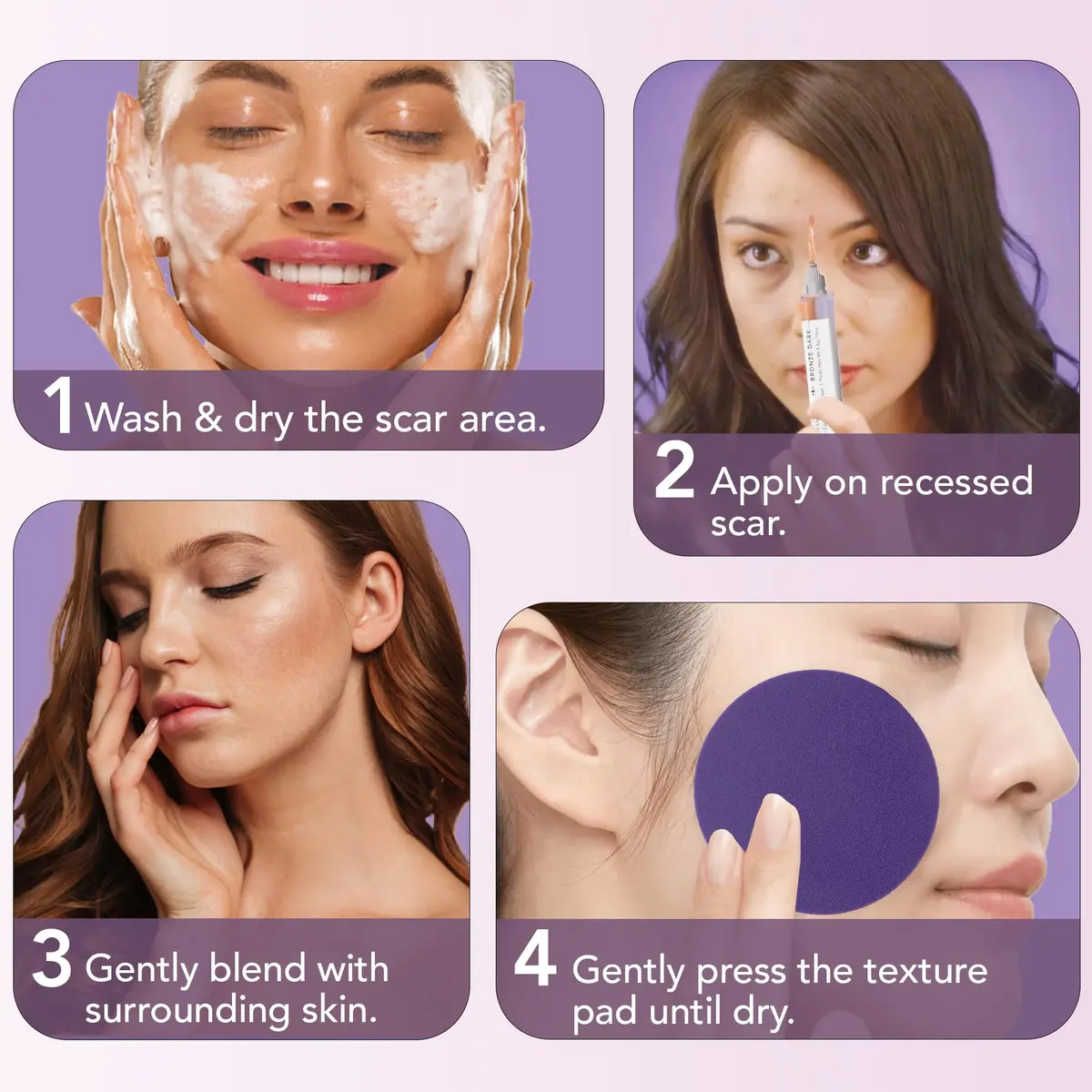 Dermaflage Scar Filler Kit - Deep Skin Tone Waterproof Concealer for Acne & Wrinkles, 1 Count - view 6