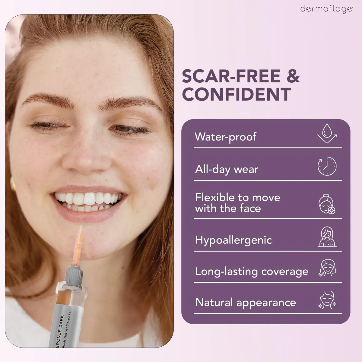 Dermaflage Scar Filler Kit - Deep Skin Tone Waterproof Concealer for Acne & Wrinkles, 1 Count - view 5