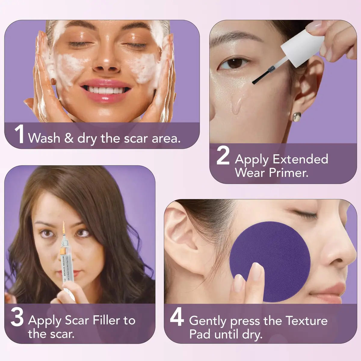 Dermaflage Topical Filler Single Applicator for scars - Bronze Medium 5.6 ml (0.19 Fl Oz) | Waterproof Scar Concealer for All Skin Tones - view 4
