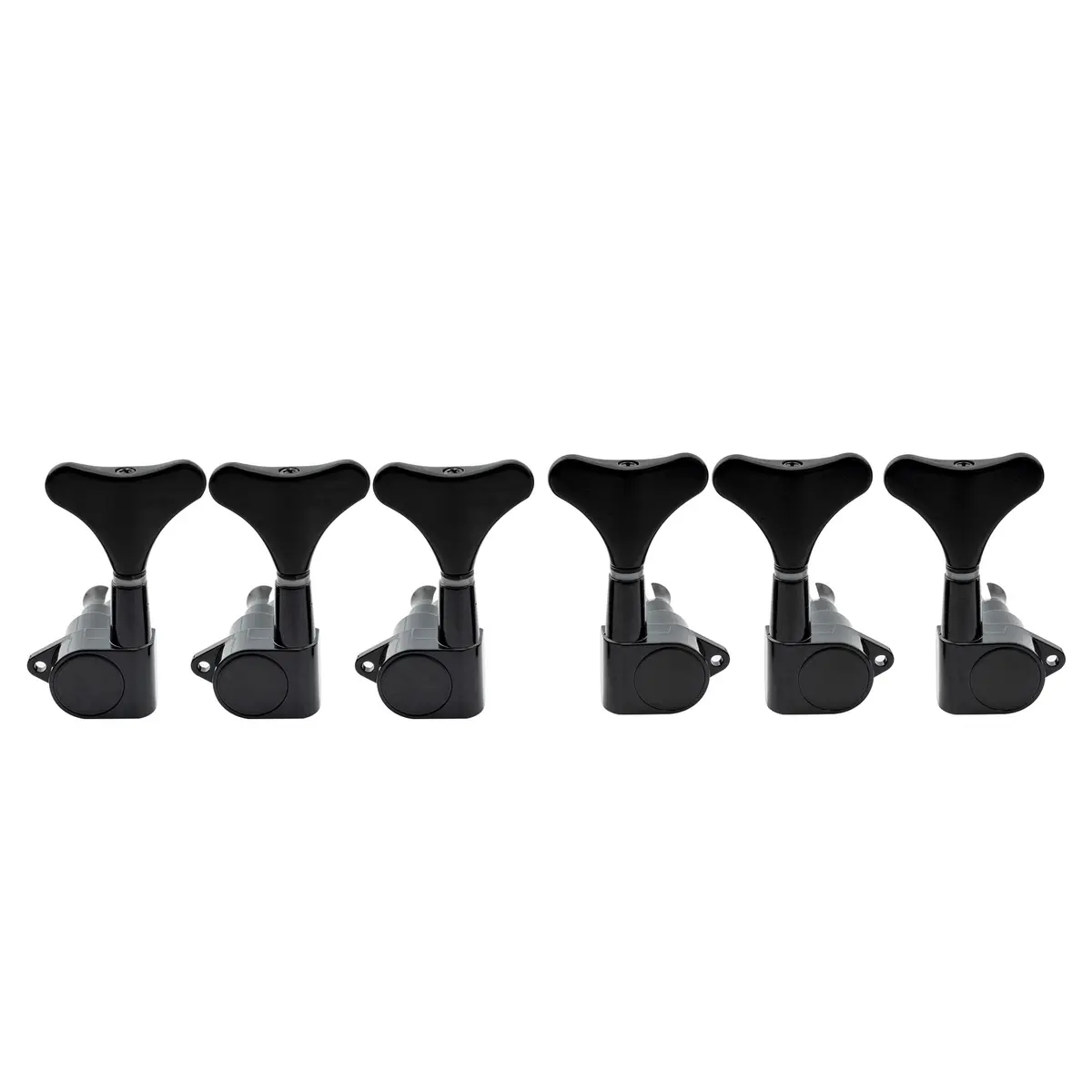 Musiclily Basic 3L3R 19:1 Ratio Bass Machine Heads Tuning Pegs Keys Black - main product image