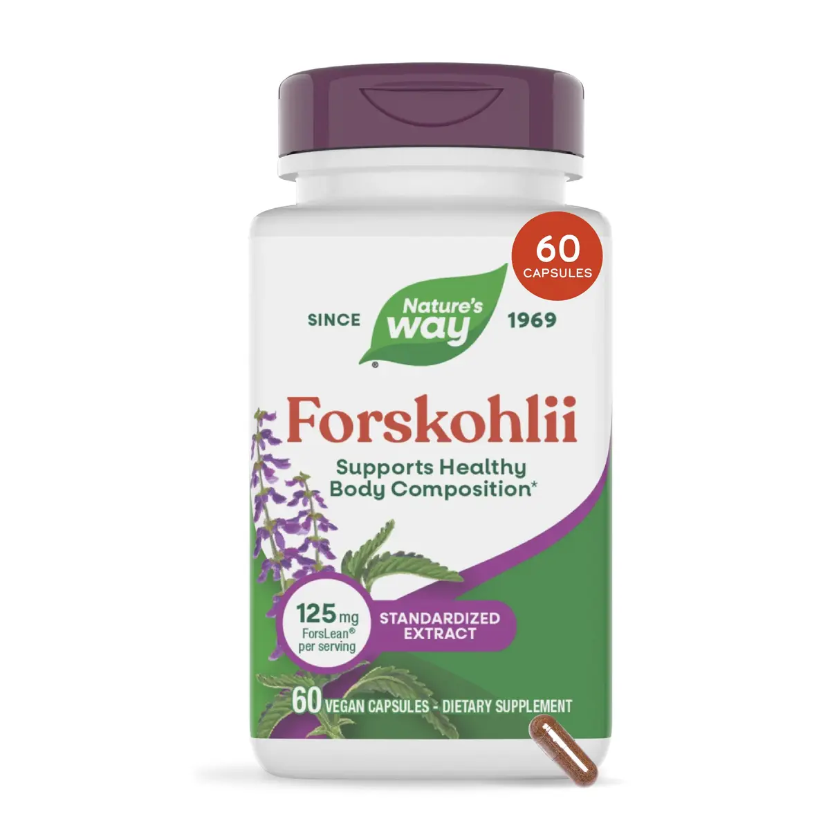 Nature's Way Coleus Forskohlii Extract, 20% Forskolin, Vegan, 60 ct | Supports Body Composition - main product image