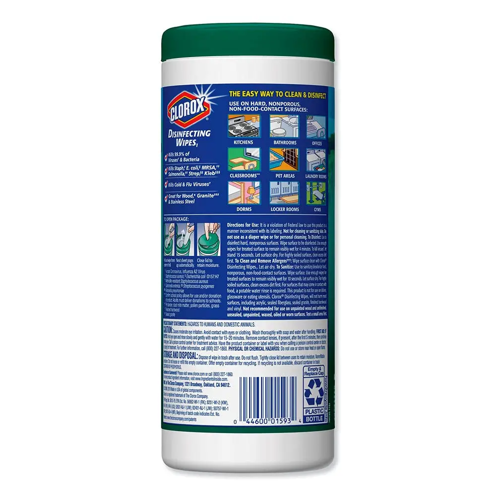 Clorox Disinfecting Wipes Fresh Scent Canister 35 Count (106 ml) | EPA Registered Disinfectant - view 2
