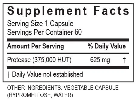 TRANSFORMATION Protease 375K Enzyme Supplement 60 Capsules | High-Potency Protein & Gut Support - view 3