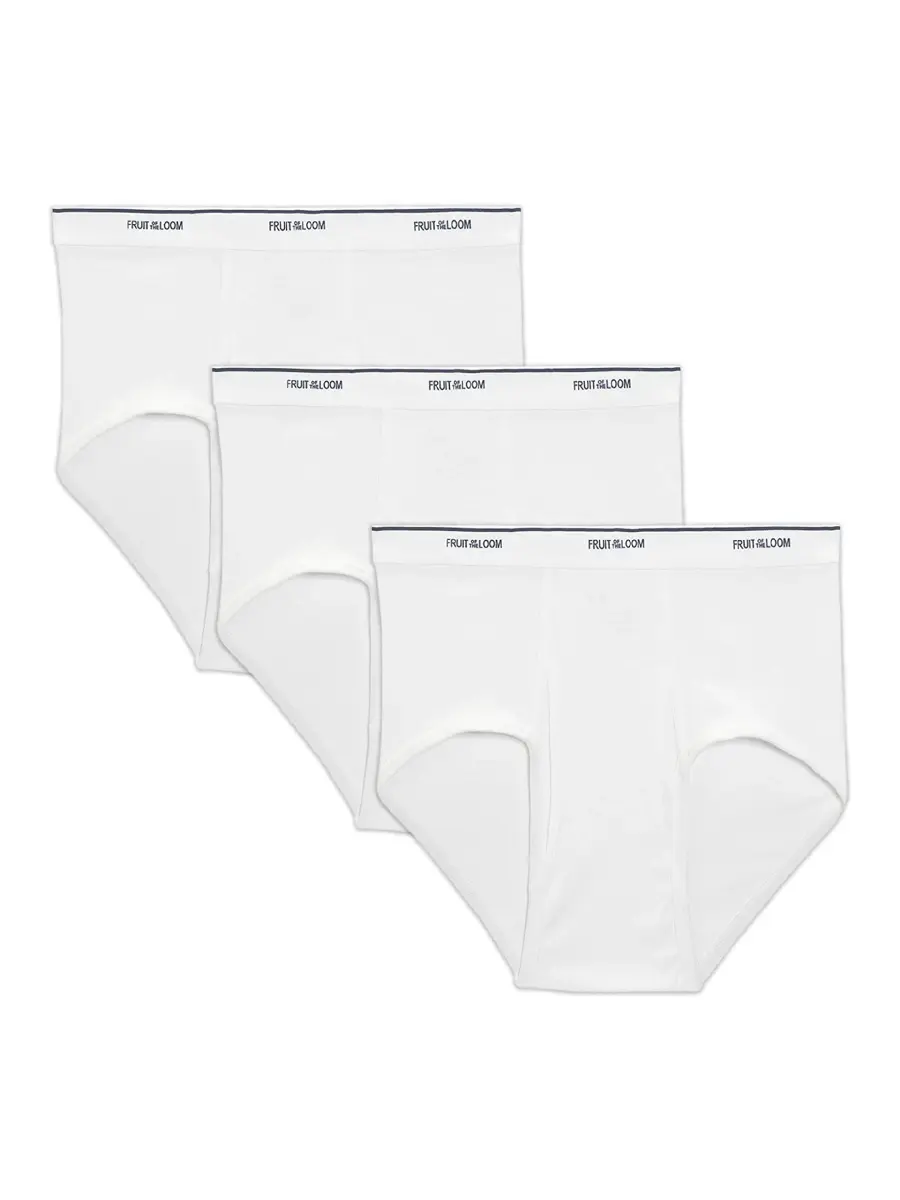 Fruit of the Loom Men's Big & Tall Tag-Free Briefs 3-Pack | 5X-Large (267 cm) | Mid Rise - main product image