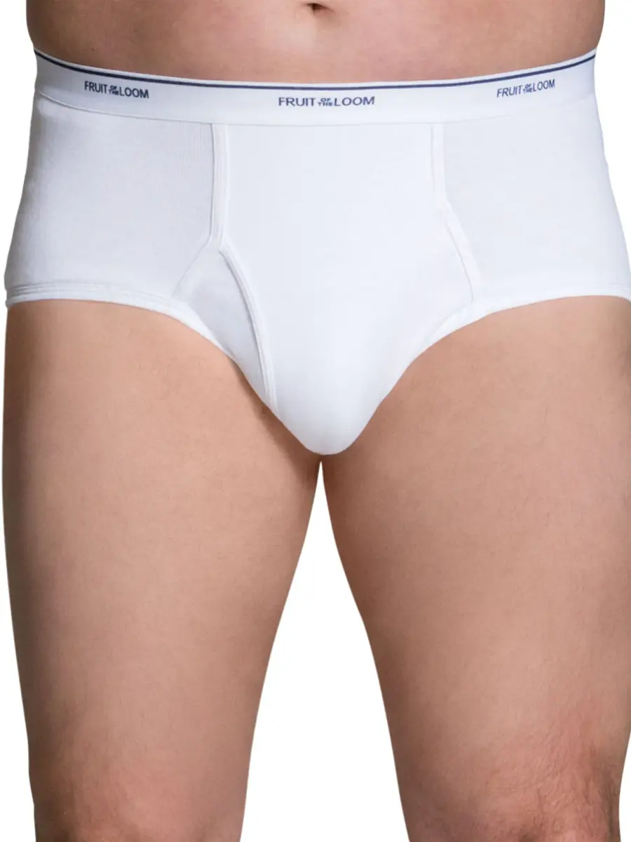 Fruit of the Loom Men's Big & Tall Tag-Free Briefs 3-Pack | 5X-Large (267 cm) | Mid Rise - view 2