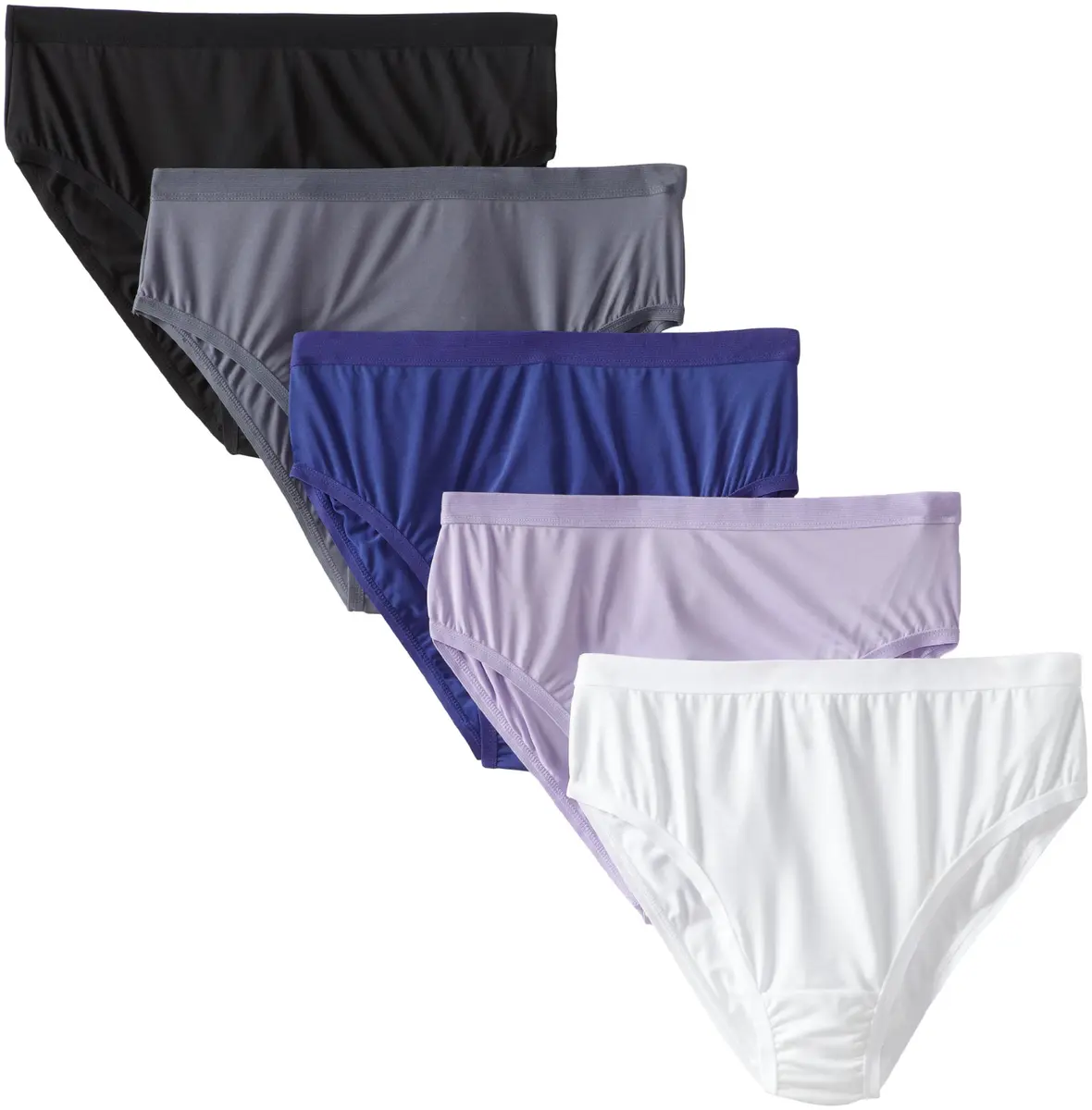 Fruit of the Loom Women's Plus Size Fit for Me 5 Pack Hi-Cut Panties Assorted | Comfortable Cotton Fit - main product image
