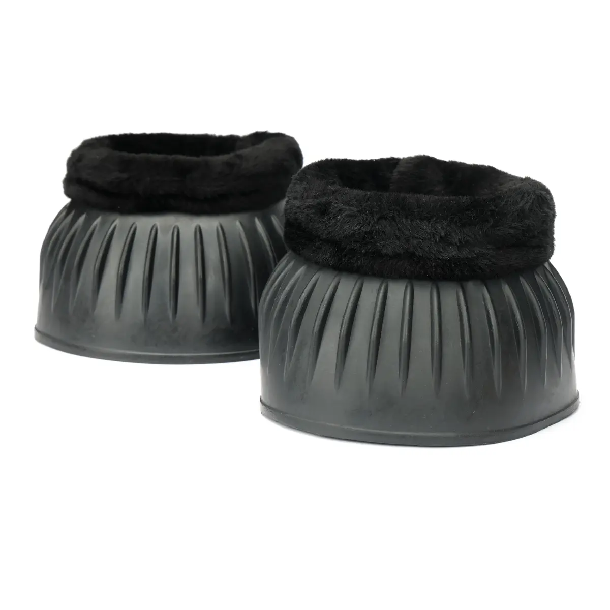 Shires ARMA Fleece Trim Bell Boot Cob Black | Protects Pasterns & Hoof Area - view 4