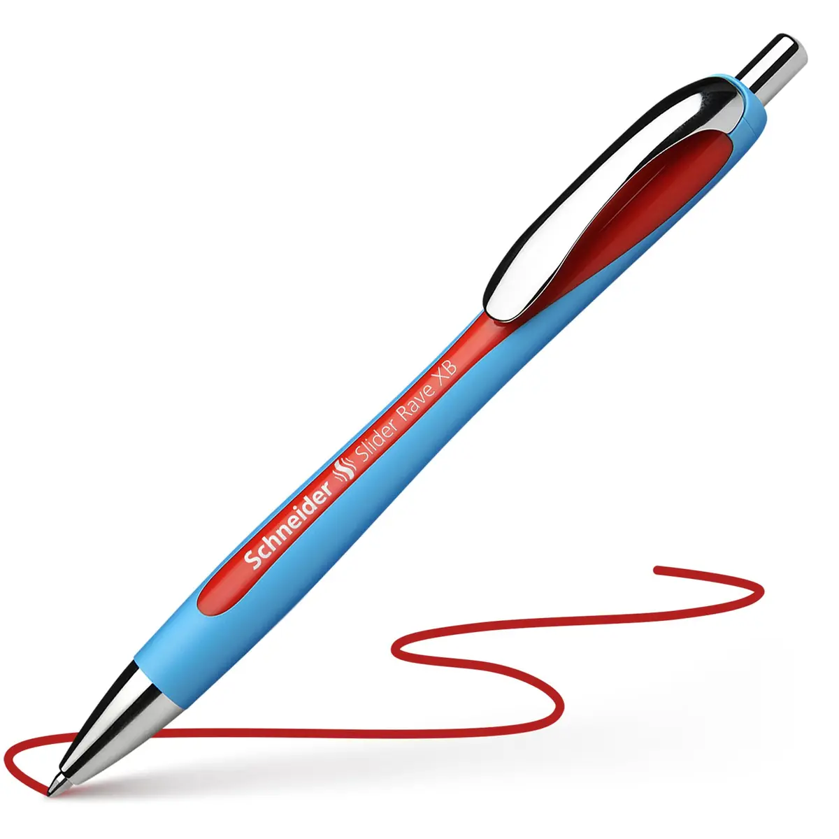 Schneider Slider Rave XB Ballpoint Pen, 1.4mm Red Ink, 5-Pack | Smooth Viscoglide Ink Flow - view 4
