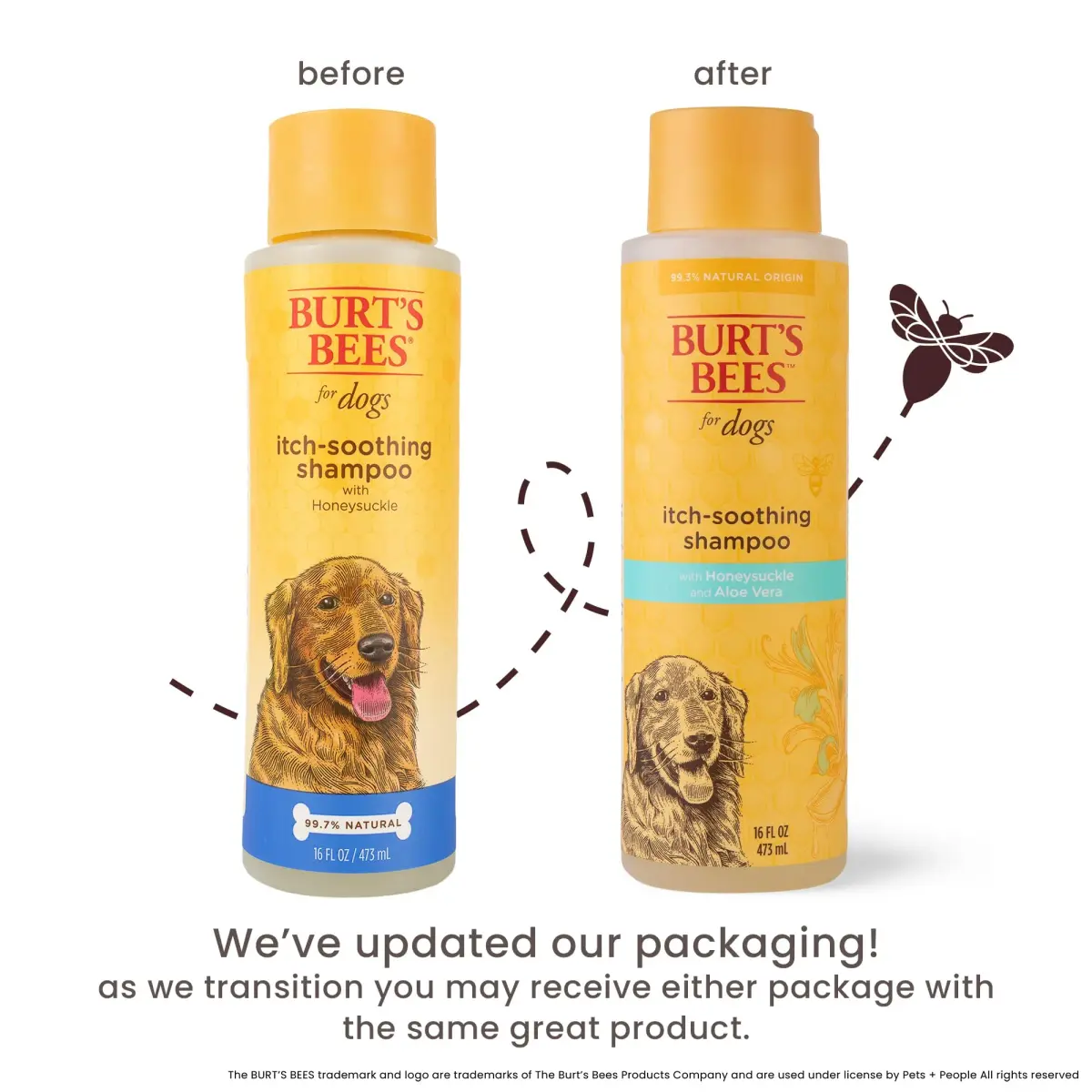 Burt's Bees for Pets Itch Soothing Dog Shampoo Honeysuckle 473ml (16 Fl Oz) | Gentle Formula for Itchy, Dry Skin - view 2