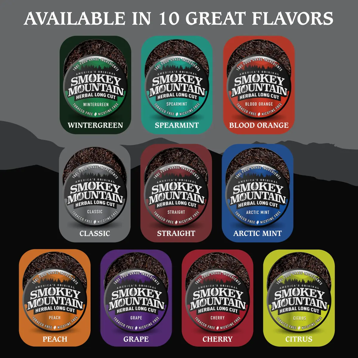 Smokey Mountain Herbal Long Cut Classic, 5 Can Box | Tobacco-Free, Nicotine-Free Herbal Snuff - view 8