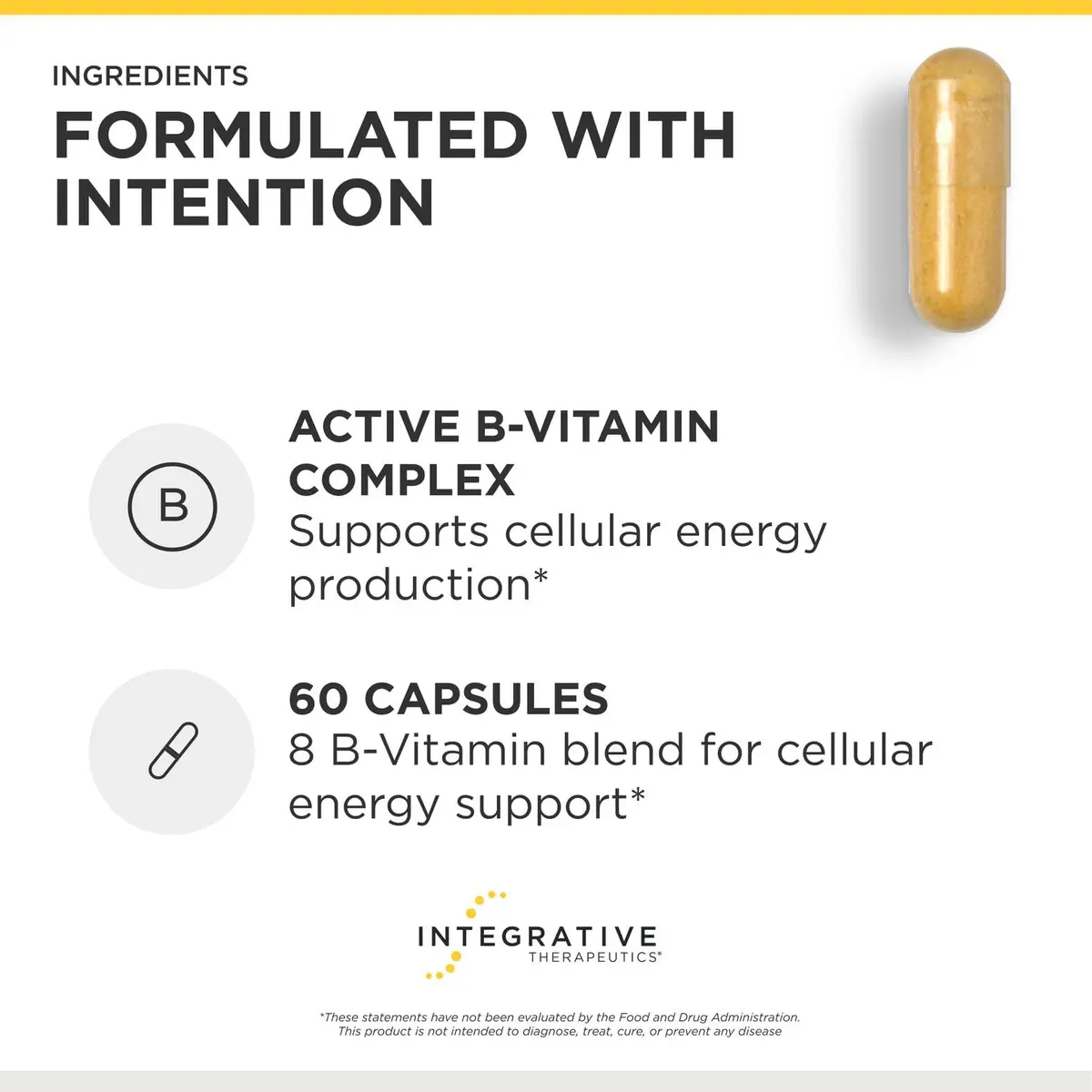 Integrative Therapeutics Active B-Complex with Methylfolate 60 Count | Cellular Energy & Immune Support - view 4