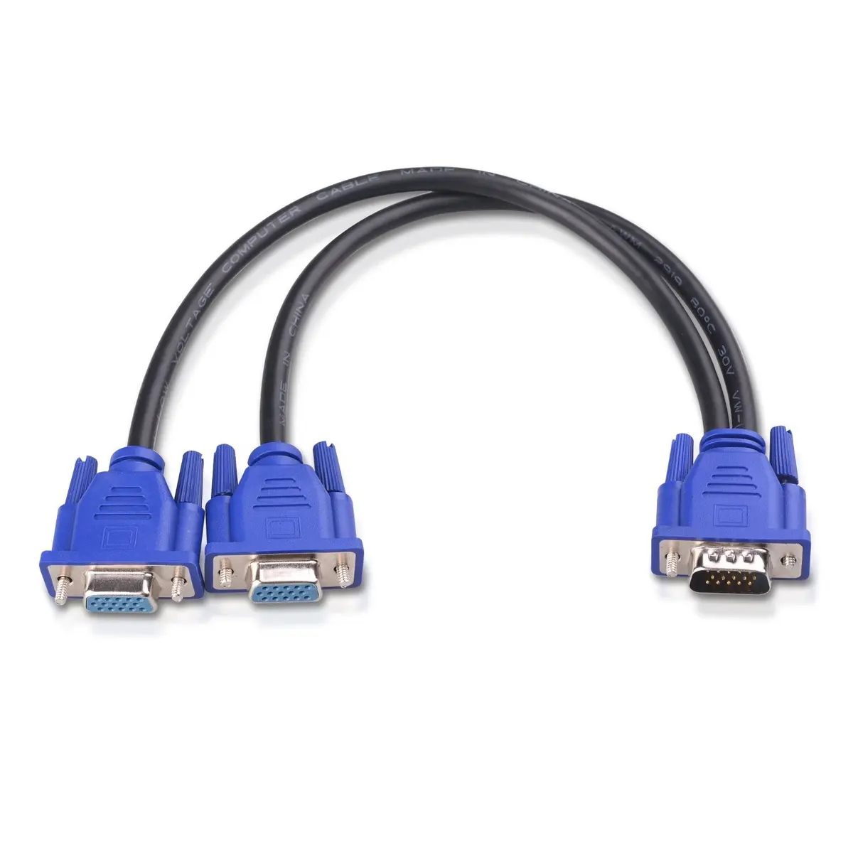 Cable Matters 2-Pack VGA Splitter Cable 1ft | Supports 1080P, Dual Display, Durable Copper - main product image