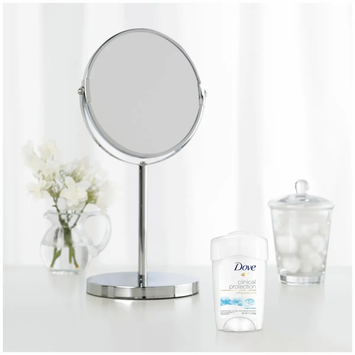 Dove Clinical + Care Original Clean Antiperspirant Stick 1.7 oz | 96H Sweat & Odor Protection, Nourishing Serum, No Alcohol - view 7