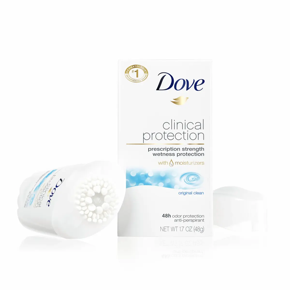 Dove Clinical + Care Original Clean Antiperspirant Stick 1.7 oz | 96H Sweat & Odor Protection, Nourishing Serum, No Alcohol - view 8