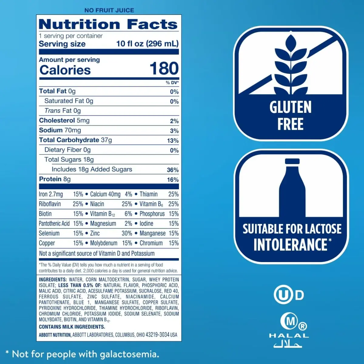 Ensure Clear Nutrition Drink Blueberry Pomegranate 296ml (10 Fl Oz) | 8g Protein, 0g Fat, Gluten-Free - view 6