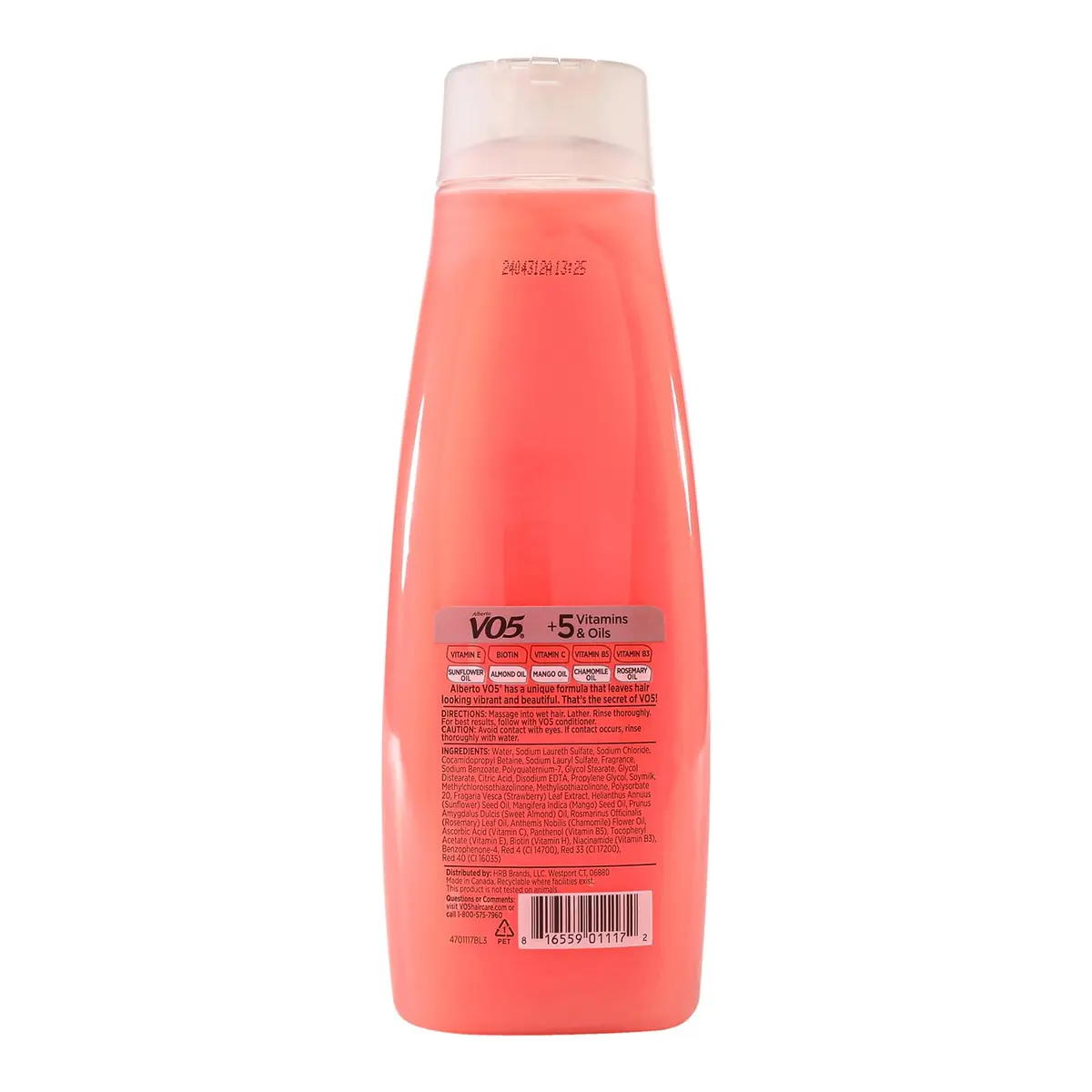 Alberto VO5 Moisture Milks Moisturizing Shampoo - Strawberries & Cream Scent, 443ml (15 fl oz) | Hydrating Shampoo with Soy Milk - view 5