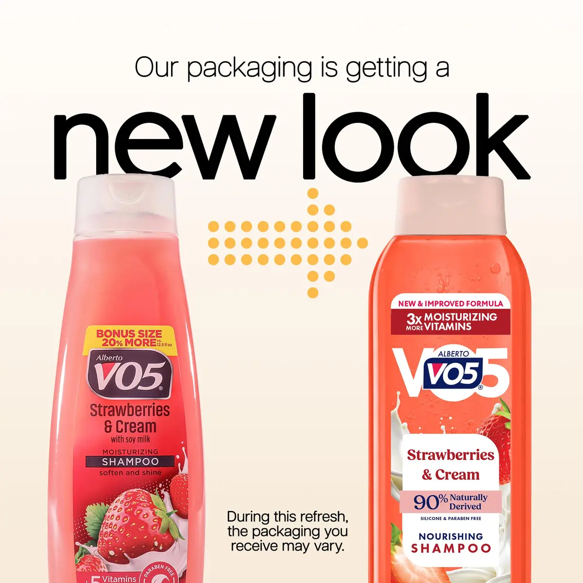 Alberto VO5 Moisture Milks Moisturizing Shampoo - Strawberries & Cream Scent, 443ml (15 fl oz) | Hydrating Shampoo with Soy Milk - view 2