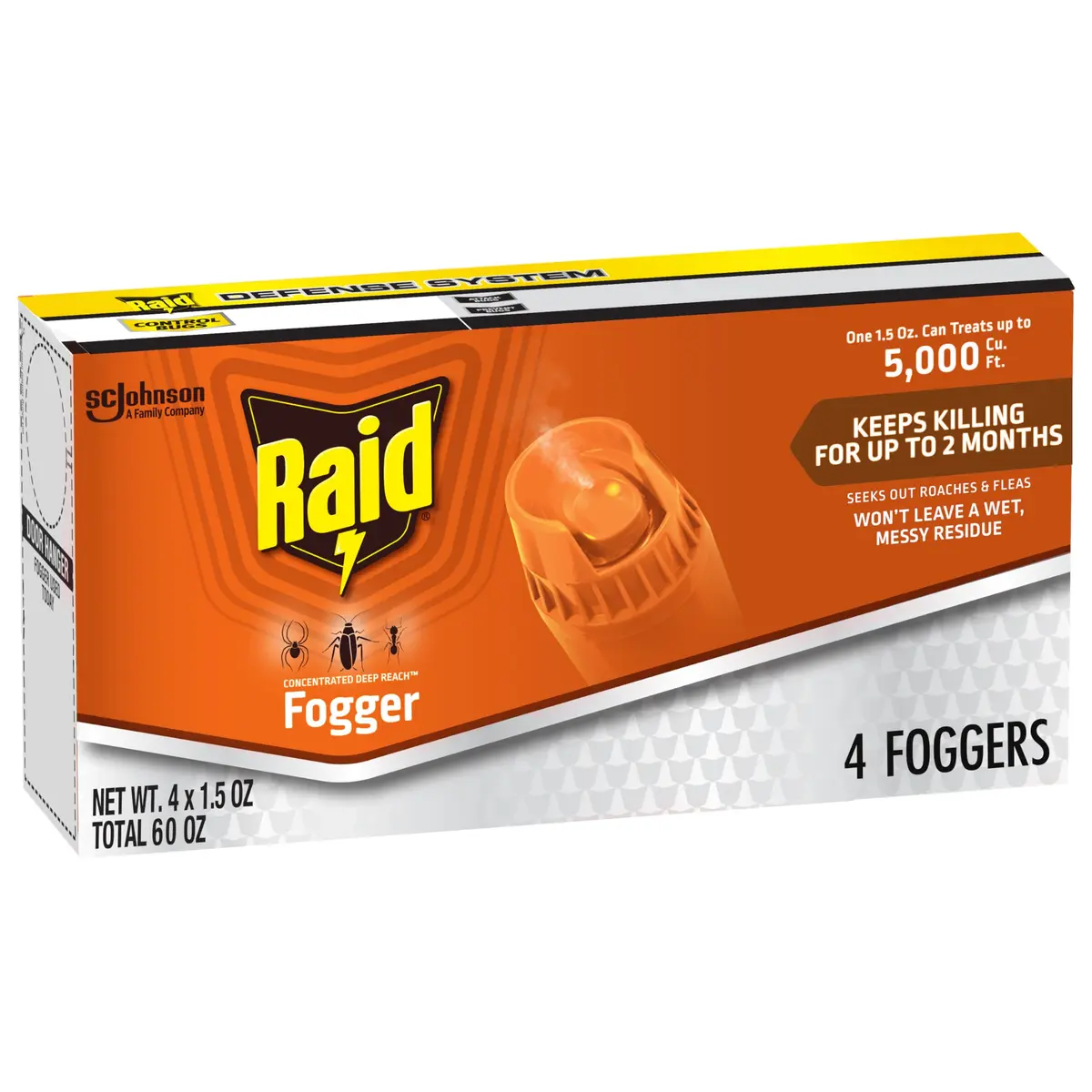 Raid Deep Reach Pest Killer & Roach Fogger 1.5 fl oz | Indoor Roach & Flea Control, Residual Action for Up to 2 Months - main product image