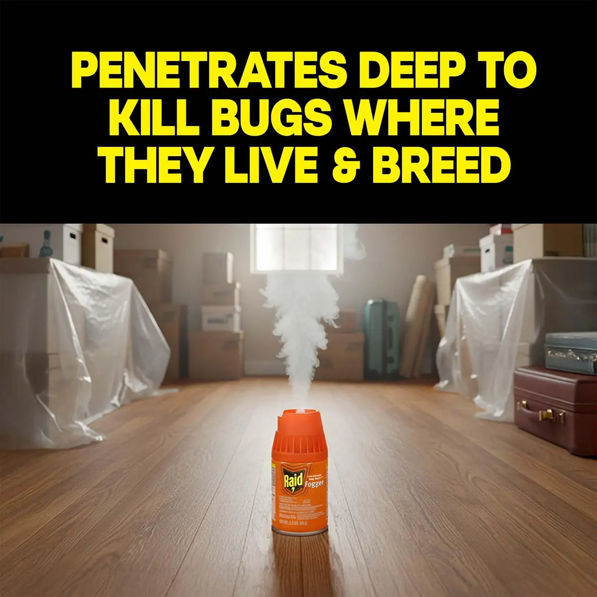 Raid Deep Reach Pest Killer & Roach Fogger 1.5 fl oz | Indoor Roach & Flea Control, Residual Action for Up to 2 Months - view 2