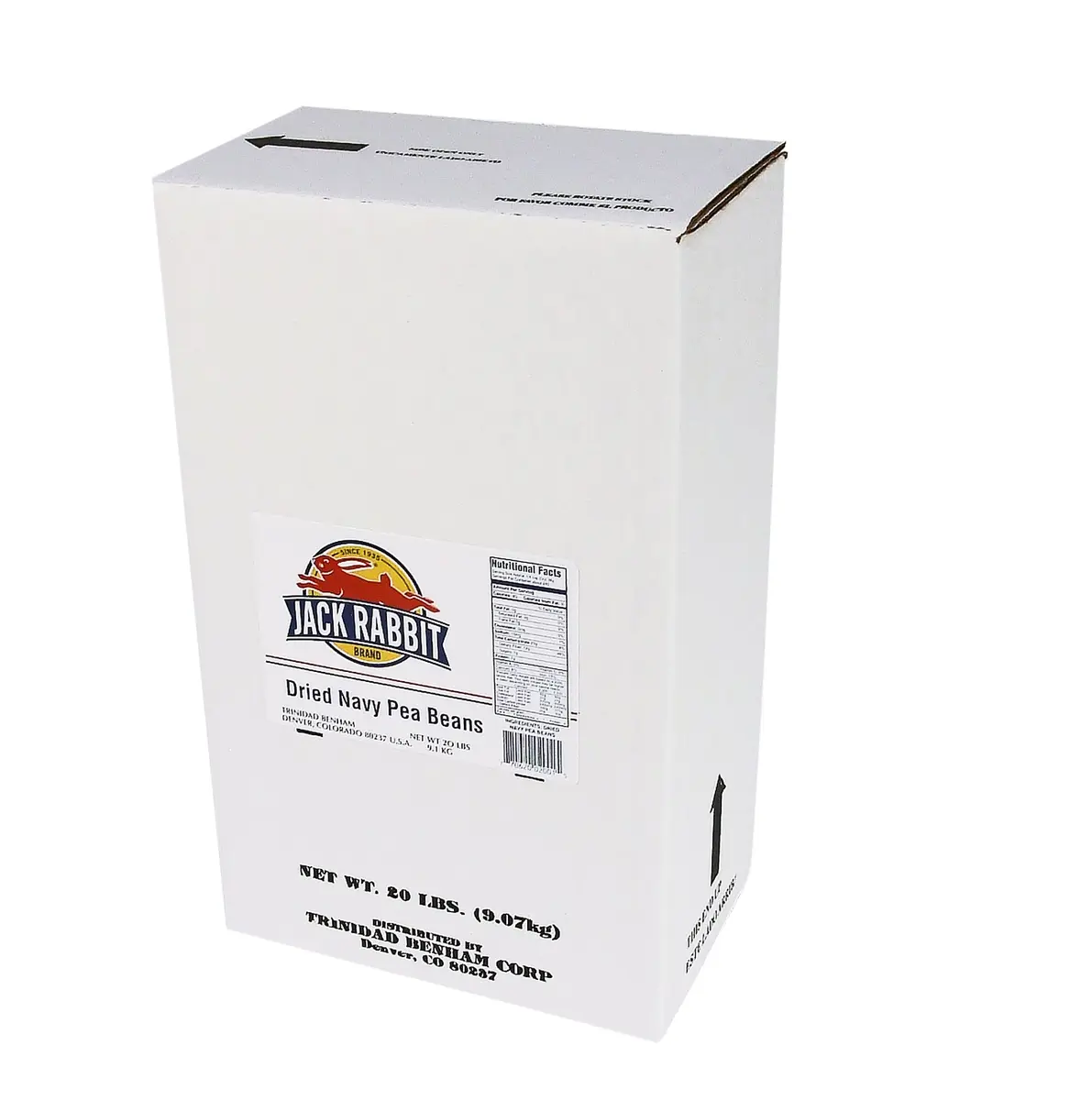Jack Rabbit Dried Navy Beans 20 lbs | High Protein, Non-GMO, Gluten-Free - main product image