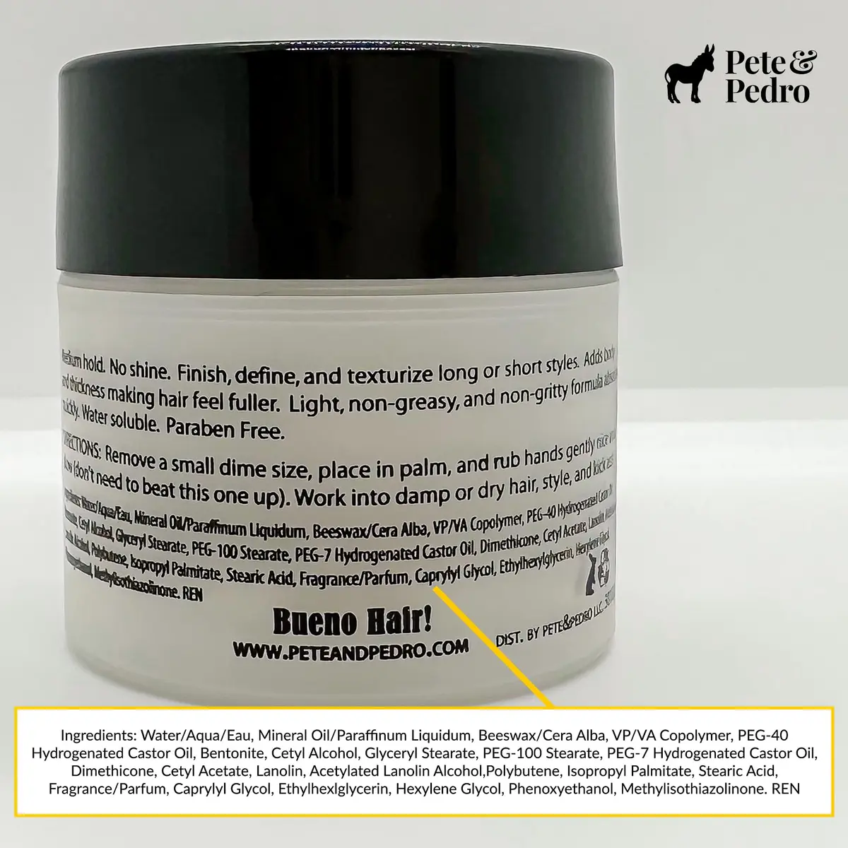 Pete & Pedro Hair Styling Clay 2 oz | Medium Hold, Low Shine, Matte Finish for Men - view 9