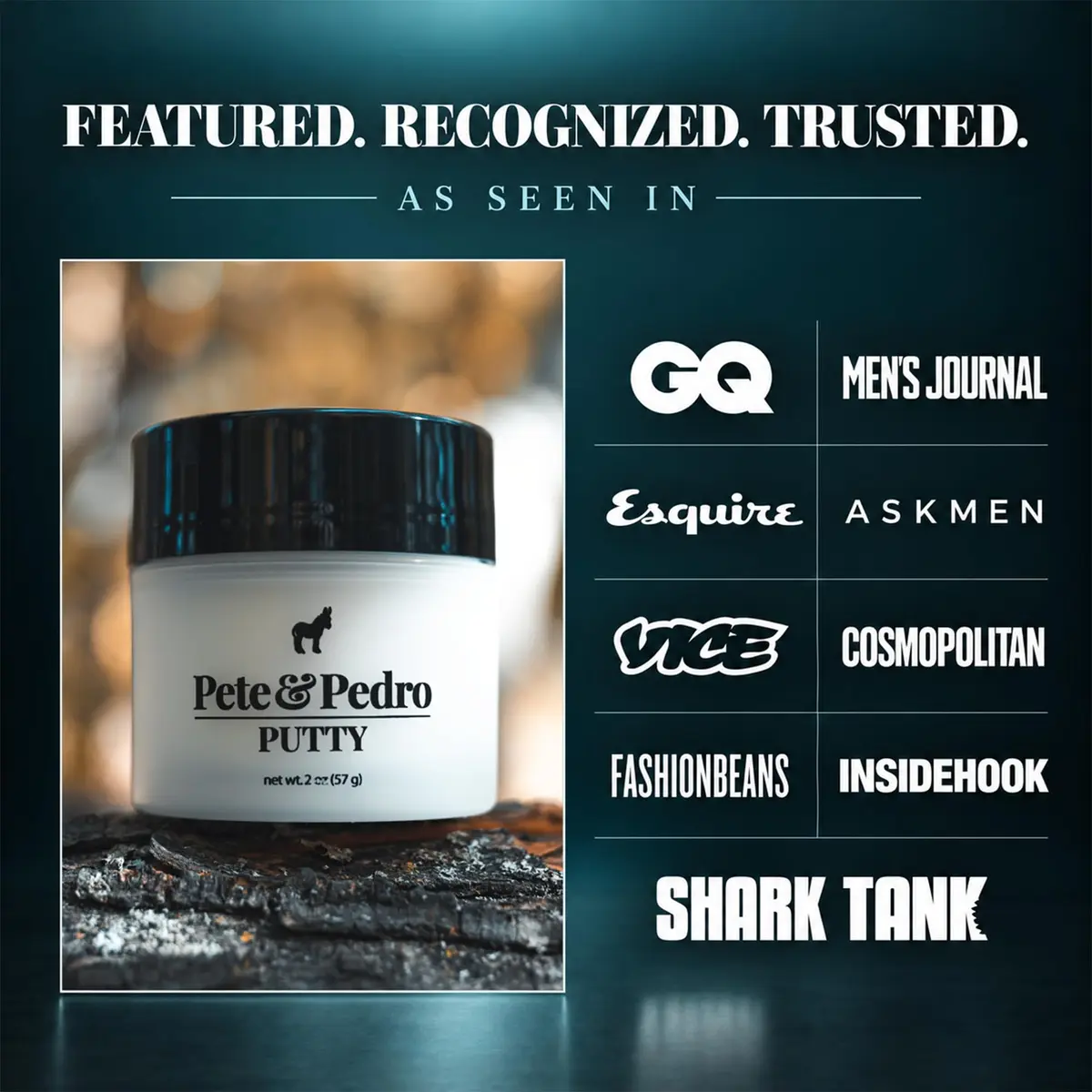 Pete & Pedro Hair Putty Strong Hold, Low Shine, Matte Finish Hair Clay 2 oz | Water-Based, Paraben-Free Styling Aid - view 5