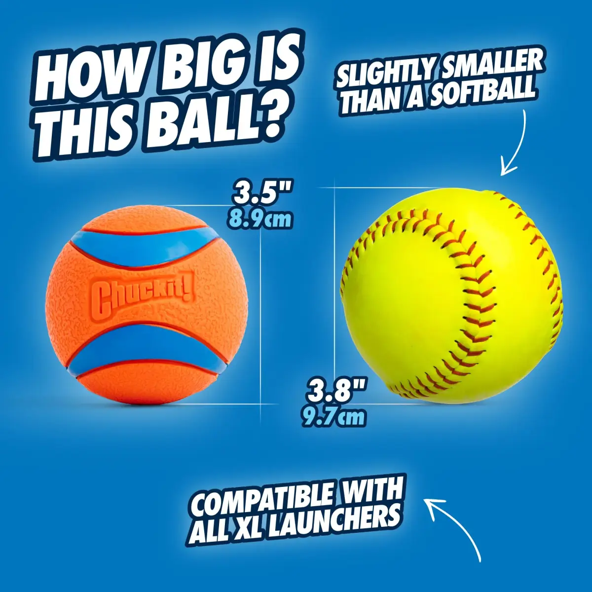 Chuckit! Ultra Ball Dog Toy XL 3.5-in (8.9cm) — Durable Rubber, High Bounce, Floats - view 5