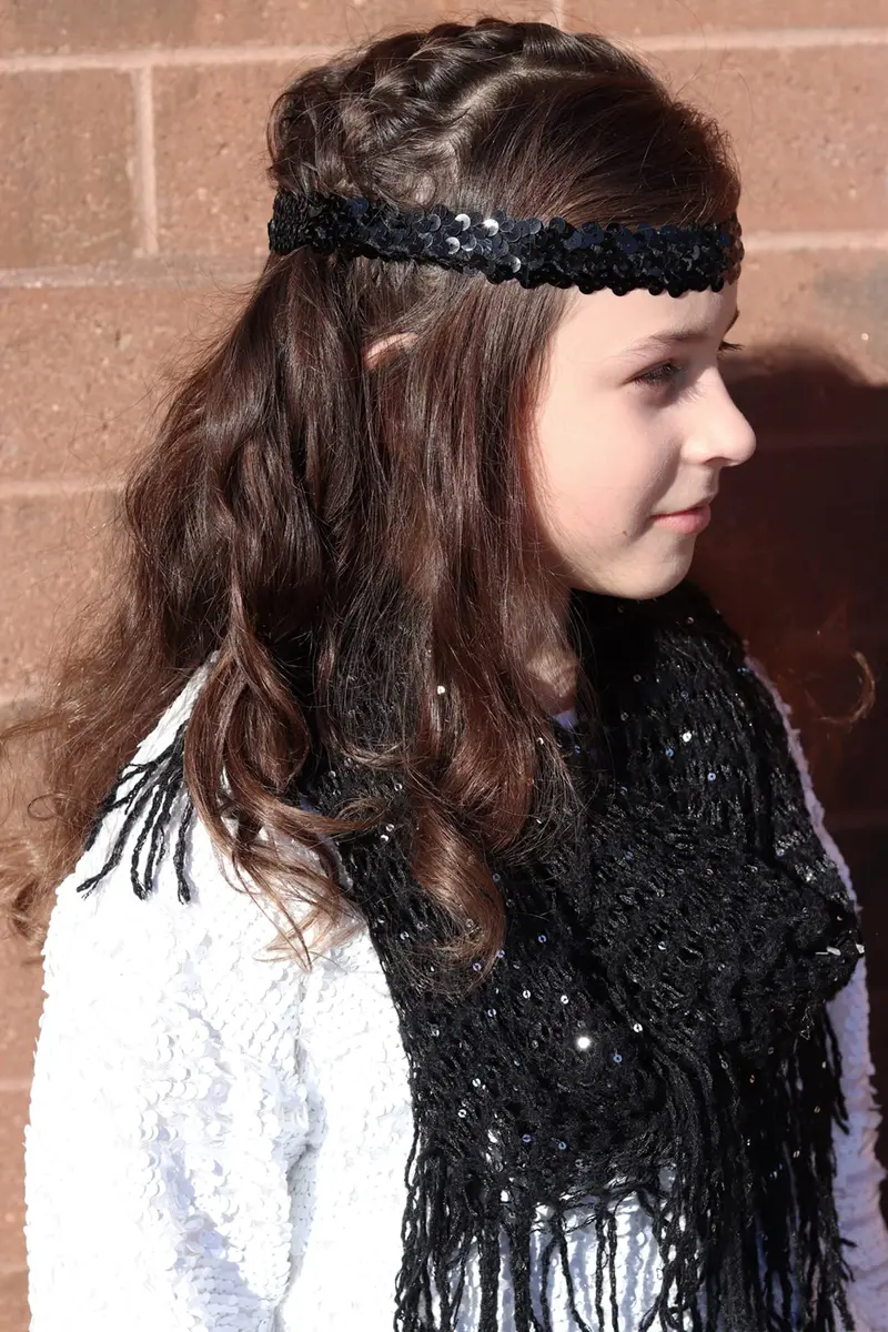 Kenz Laurenz 12 Sequin Headbands Elastic Stretch Sparkly Headband for Teens Girls Women Fits Most - view 7