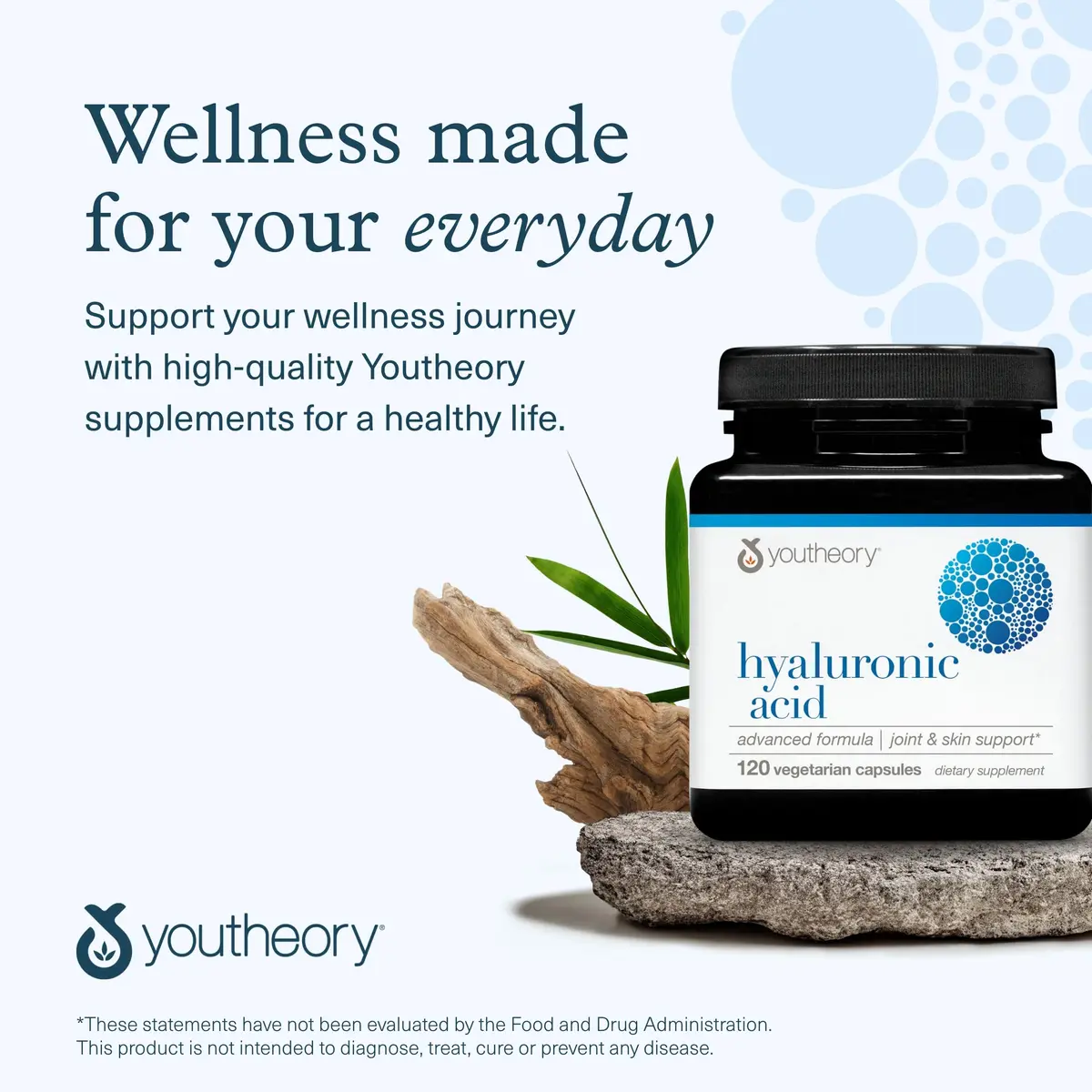 Youtheory Hyaluronic Acid Advanced Formula 120 Vegetarian Capsules | Supports Joint Health & Skin Vitality - view 8