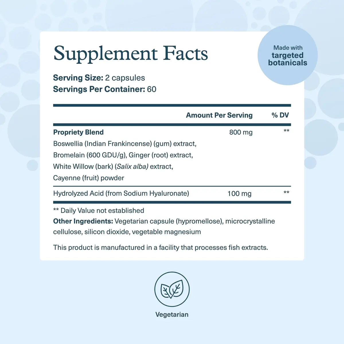 Youtheory Hyaluronic Acid Advanced Formula 120 Vegetarian Capsules | Supports Joint Health & Skin Vitality - view 2