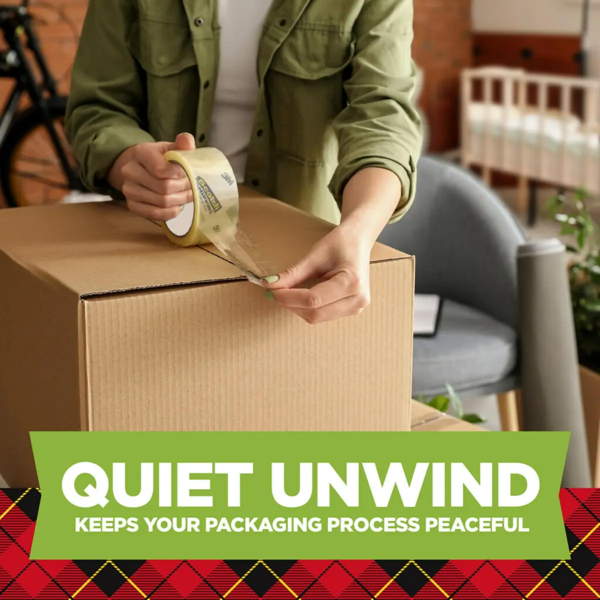 Scotch Packing Tape, Clear, 1.88 in. x 22.2 yd., 6 Rolls | Easy Unwind & Strong Hold - view 8