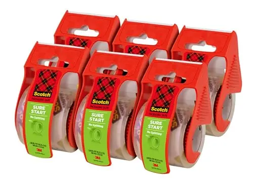 Scotch Packing Tape, Clear, 1.88 in. x 22.2 yd., 6 Rolls | Easy Unwind & Strong Hold - view 2