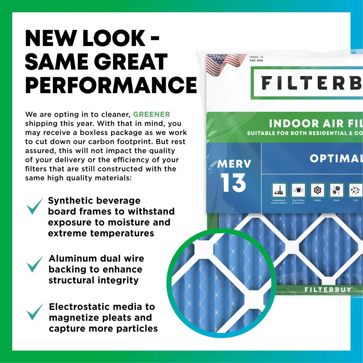 Filterbuy 20x30x2 MERV 13 Air Filter 4-Pack | Captures 98% Dust & Smoke - view 3