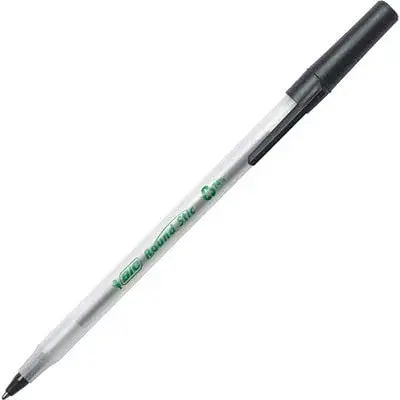 BIC Ecolutions Round Stic Ballpoint Pens, Medium Point (1.0mm), 50-Count Pack, Black Ink | Smooth Writing for Students & Office - view 4