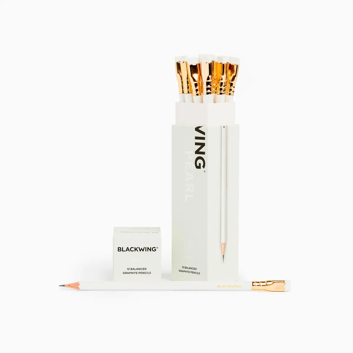 Blackwing Pearl Pencils, Balanced Japanese Graphite, White, 12 Count | Smooth Writing Instrument for Students & Professionals - main product image