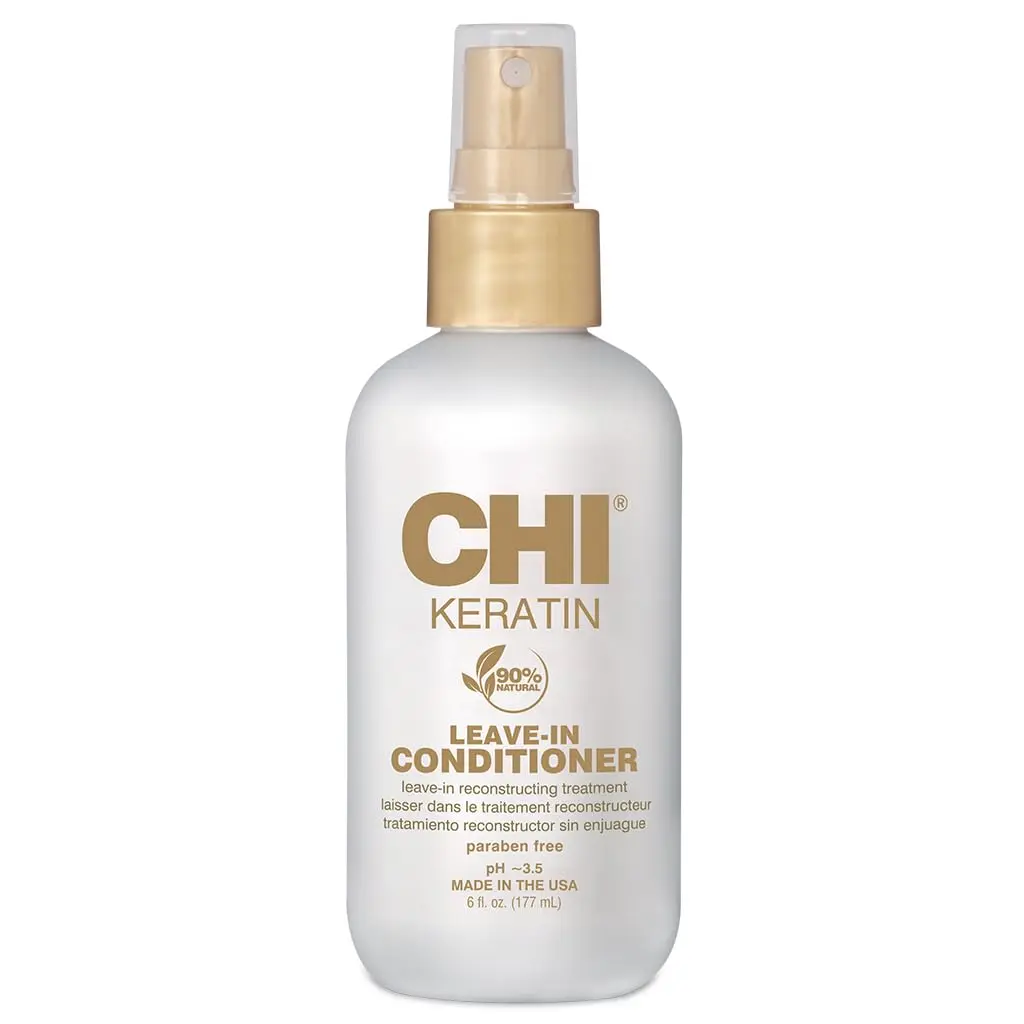 CHI Keratin Leave-in Conditioner 6 Oz | Hydrating Daily Hair Care for Damaged Hair - main product image