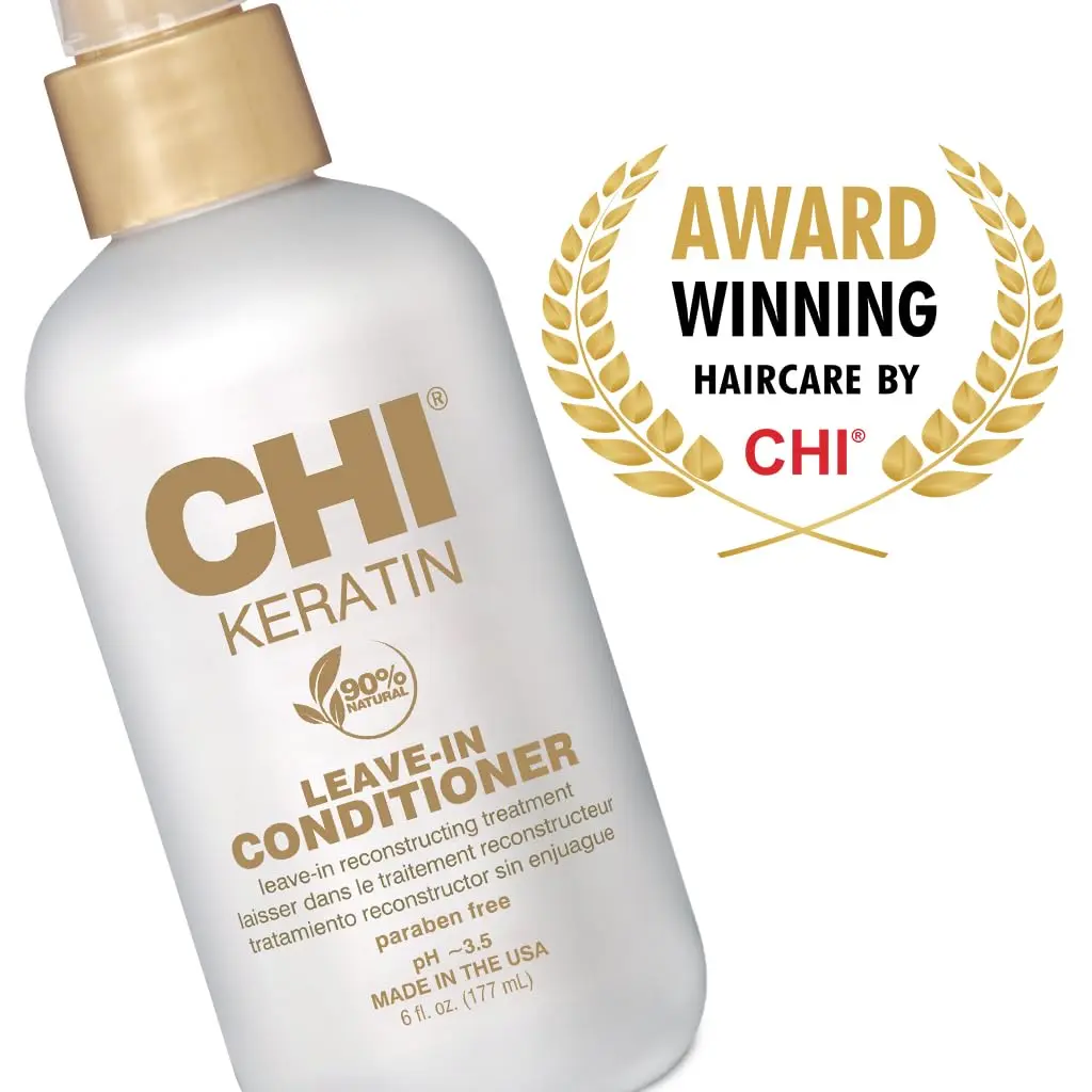 CHI Keratin Leave-in Conditioner 6 Oz | Hydrating Daily Hair Care for Damaged Hair - view 5