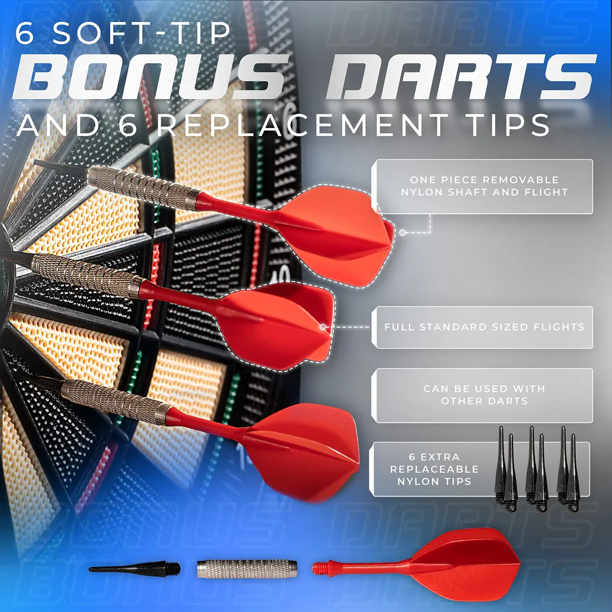 Franklin Sports FS1500 Electronic Dartboard 15" | 65 Game Variations for All Ages - view 5