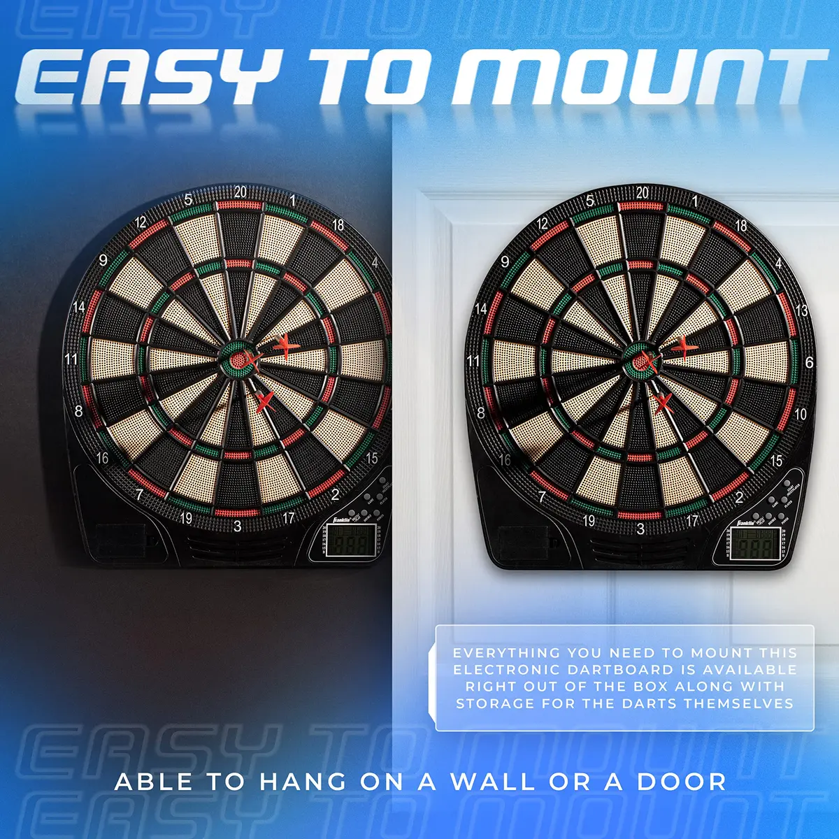 Franklin Sports FS1500 Electronic Dartboard 15" | 65 Game Variations for All Ages - view 6