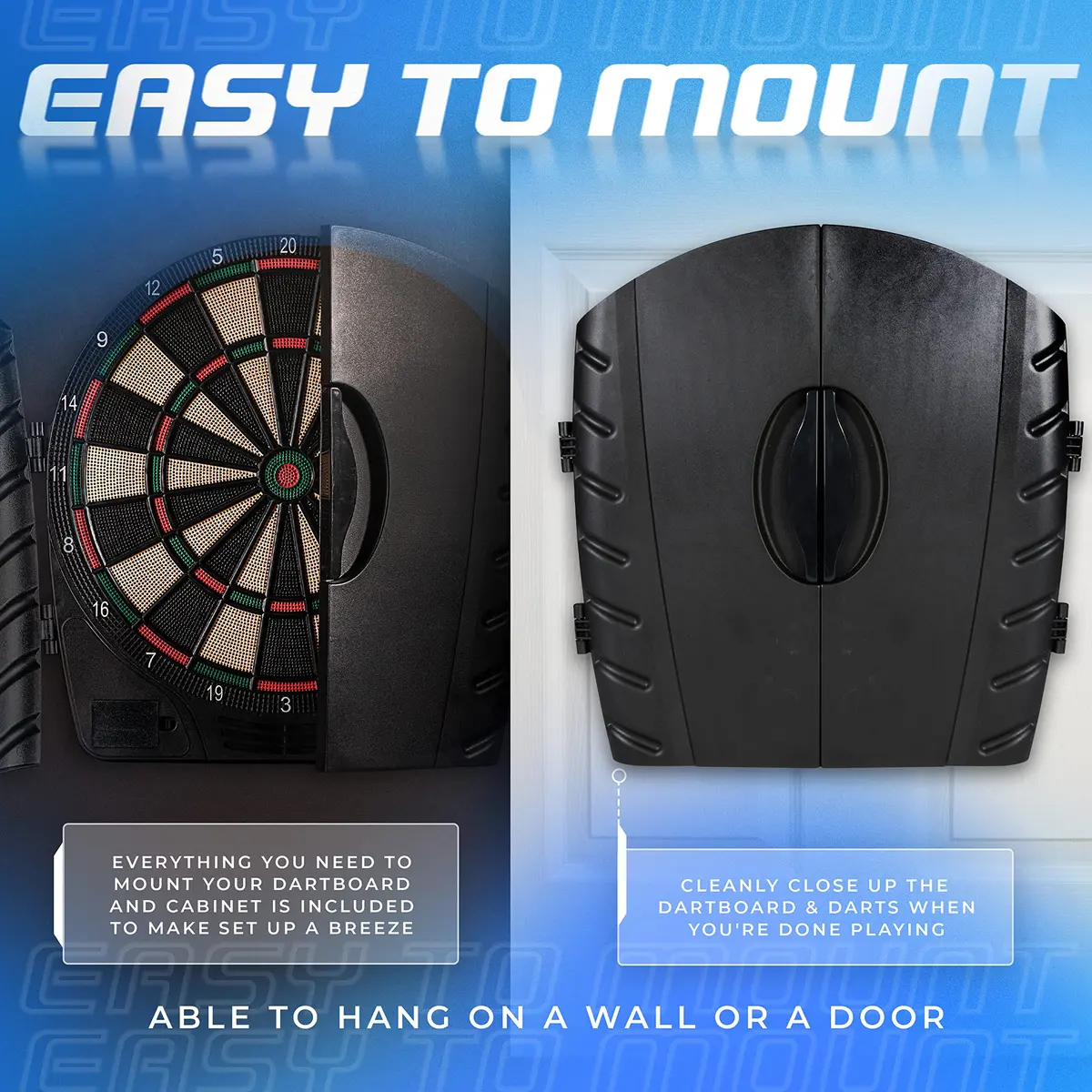 Franklin Sports Electronic Dart Board Set + Cabinet - FS3000 | 15.5" Soft Tip Darts for Family & Game Room - view 7