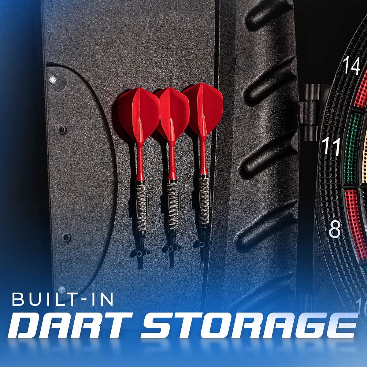 Franklin Sports Electronic Dart Board Set + Cabinet - FS3000 | 15.5" Soft Tip Darts for Family & Game Room - view 8
