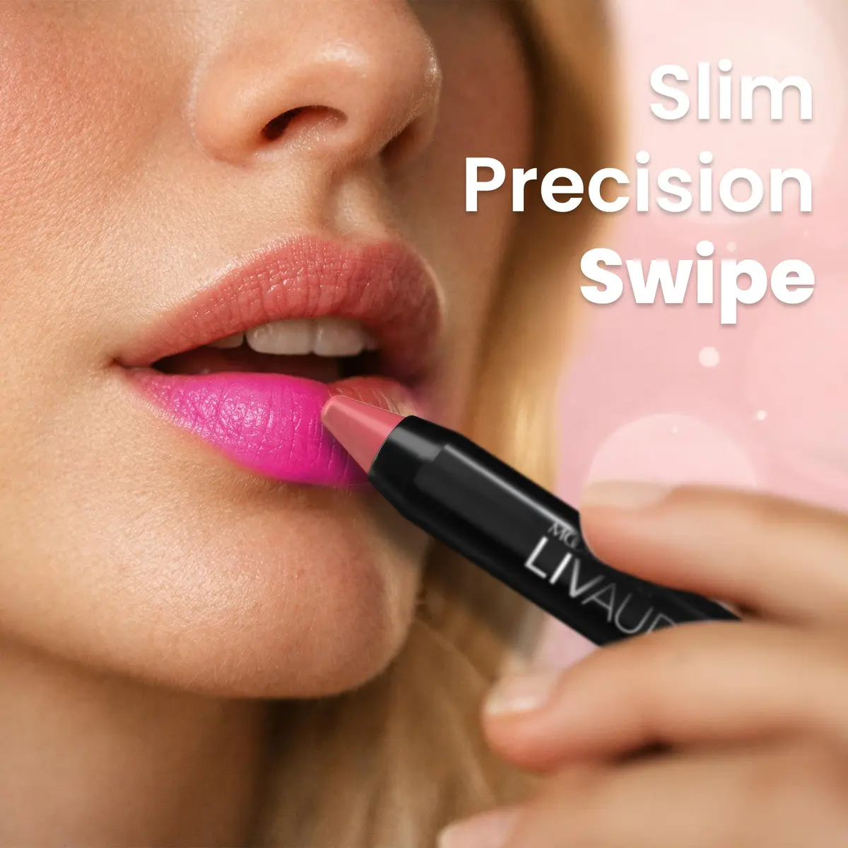 MOODmatcher LIVAURA Long Lasting Twist Stick Lipstick – Color Changing Moisturizing Cream Lipstick, Smudge Proof, Easy to Apply, Made in USA (Pink) - view 6