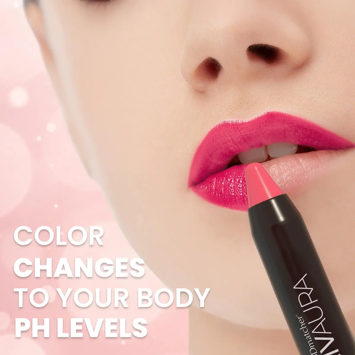 MOODmatcher LIVAURA Long Lasting Twist Stick Lipstick – Color Changing Moisturizing Cream Lipstick, Smudge Proof, Easy to Apply, Made in USA (Pink) - view 2
