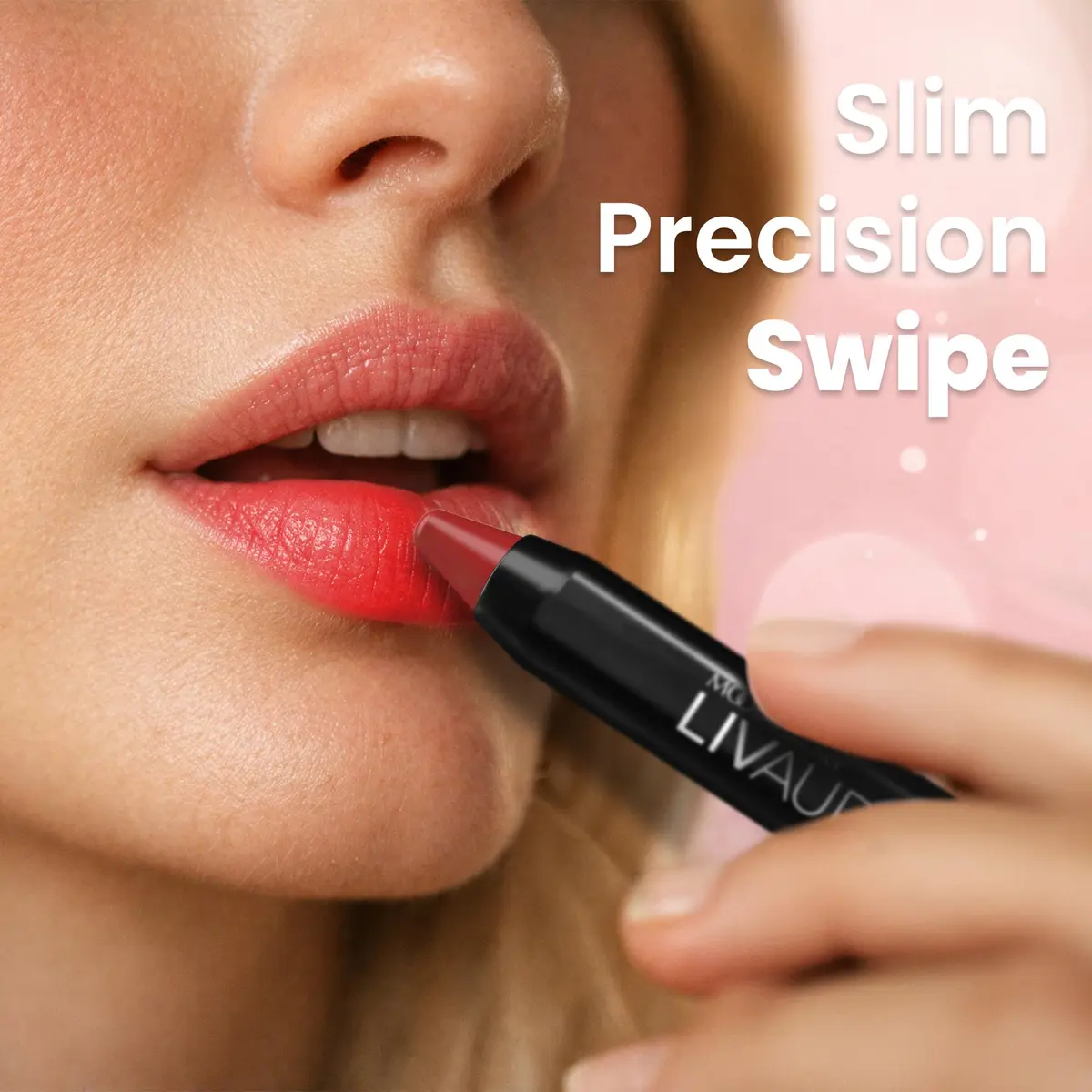 MOODmatcher LIVAURA Long Lasting Twist Stick Lipstick – Color Changing Moisturizing Cream Lipstick, Smudge Proof, Easy to Apply, Made in USA (Red) - view 6