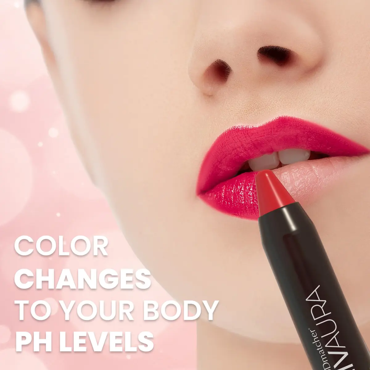 MOODmatcher LIVAURA Long Lasting Twist Stick Lipstick – Color Changing Moisturizing Cream Lipstick, Smudge Proof, Easy to Apply, Made in USA (Red) - view 2