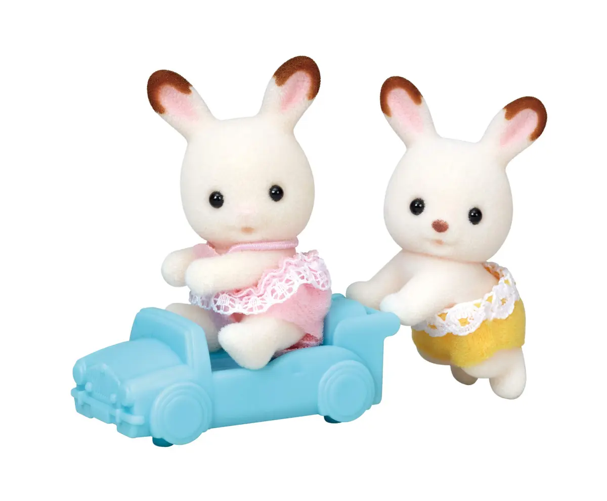 Calico Critters Hopscotch Rabbit Twins - Adorable Bunny Figures for Imaginative Play, Ages 3+ | Collectible Twin Set - main product image